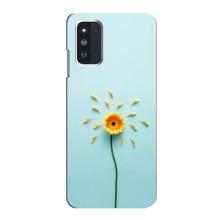 Чехлы с Цветами для Samsung Galaxy F52 5G (E526) (VPrint) (Желтый цветок)