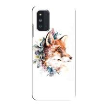 Чехлы с картинкой Лисички для Samsung Galaxy F52 5G (E526) (VPrint) (Лисичка в цветочках)