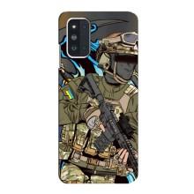 Чехлы с картинкой ЗСУ для Samsung Galaxy F52 5G (E526) (AlphaPrint) (Воин ВСУ)
