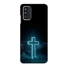 Чехол для Samsung Galaxy F52 5G (E526) (AlphaPrint) - (Христианские) (Крест и город)