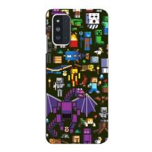 Чехол Майнкрафт на Samsung Galaxy F52 5G (E526) (AlphaPrint) Minecraft (Коллаж Майнкрафт)