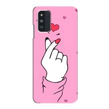 Чохол з принтом для Samsung Galaxy F52 5G (E526) (AlphaPrint - Знак сердечка)
