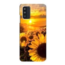 Чехол с Цветами для Samsung Galaxy F52 5G (E526) (поле подсолнухов)