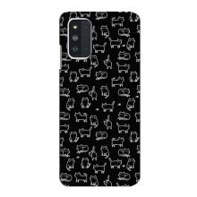 Чохол з принтом для Samsung Galaxy F52 5G (E526) (AlphaPrint) Модні коти (Маленькі котики)