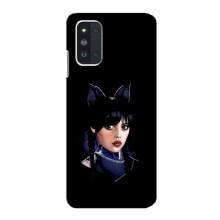 Чехлы Венсдей на Samsung Galaxy F52 5G (E526) Уэнсдей (AlphaPrint) (серьезная Уэнздей)