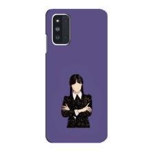 Чехлы Венсдей на Samsung Galaxy F52 5G (E526) Уэнсдей (AlphaPrint) (Уэнздей в черном)