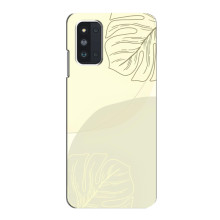 Чехол цветочный дизайн для Samsung Galaxy F52 5G (E526) – Зелёный фон