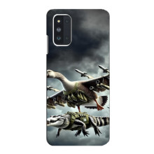 Чехол с мемами тралалело тралала для Samsung Galaxy F52 5G (E526) – Гусини и крокодило