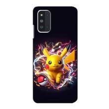 Чехол с Пикачу на Samsung Galaxy F52 5G (E526) (Пикачу с мячом)