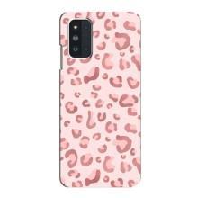 Чехол с розовым рисунком для Samsung Galaxy F52 5G (E526) (Розовый леопард)