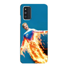 Чехол с принтом Фантастическая четверка для Samsung Galaxy F52 5G (E526) – Человек-Факел