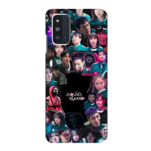 Чохол Гра в кальмара для Samsung Galaxy F52 5G (E526) – Колаж гра кальмара