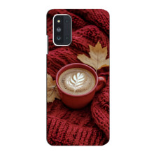Чехол с уникальным дизайном «Осень с кофе» для Samsung Galaxy F52 5G (E526) – Кофе на пледе