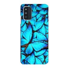 Силиконовый бампер с картинкой животных для Samsung Galaxy F52 5G (E526) (Крылья бабочек)