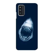 Силиконовый бампер с картинкой животных для Samsung Galaxy F52 5G (E526) (Пасть Акулы)