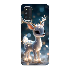 Яркий чехол для Samsung Galaxy F52 5G (E526) с Зимними Оленятами – Блистающий оленёнок