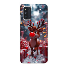 Яркий чехол для Samsung Galaxy F52 5G (E526) с Зимними Оленятами – Олень среди подарков