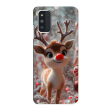 Яркий чехол для Samsung Galaxy F52 5G (E526) с Зимними Оленятами