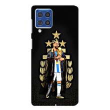 Чехлы для Samsung Galaxy F62 (Leo чемпион) (AlphaPrint) (Месси Король)