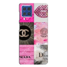Чехол (Dior, Prada, YSL, Chanel) для Samsung Galaxy F62 (Модница)