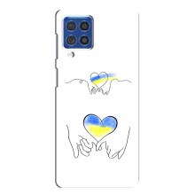 Чехол для Патриота Украины Samsung Galaxy F62 - (AlphaPrint) (Мир Украине)