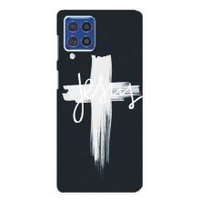 Чехол для Samsung Galaxy F62 (AlphaPrint) - (Христианские) (Иисус)