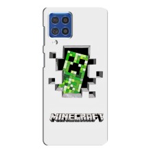 Чехол Майнкрафт на Samsung Galaxy F62 (AlphaPrint) Minecraft (крипер Майнкрафт)
