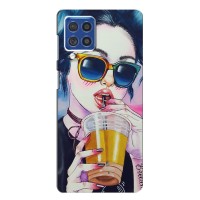 Чехол с картинкой Модные Девчонки Samsung Galaxy F62 – Девушка с коктейлем