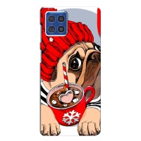 Бампер для Samsung Galaxy F62 с картинкой "Песики" – Грустная собака