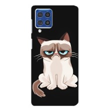 Чехол с принтом для Samsung Galaxy F62 (AlphaPrint) Модные коты (Грустный кот)