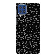Чехол с принтом для Samsung Galaxy F62 (AlphaPrint) Модные коты (Меленькие котики)