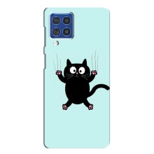 Чехол с принтом для Samsung Galaxy F62 (AlphaPrint) Модные коты (Падающий кот)