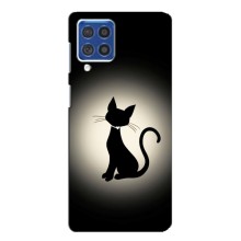 Чехол с принтом для Samsung Galaxy F62 (AlphaPrint) Модные коты (Силуэт котика)