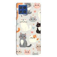 Чехол с рисунком кот на Samsung Galaxy F62 (Коллаж котов)