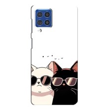 Чехол с рисунком кот на Samsung Galaxy F62 (Коты в очках)