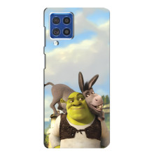 Чехол с мультфильмом Шрек на Samsung Galaxy F62 – Шрек и осел