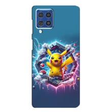 Чехол с Пикачу на Samsung Galaxy F62 (Лого Пикачу)
