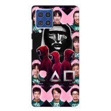 Чехол Гра в кальмара для Samsung Galaxy F62 – Персонажи игры кальмара