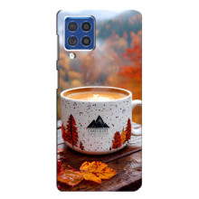 Чехол с уникальным дизайном «Осень с кофе» для Samsung Galaxy F62 – Кофе на природе