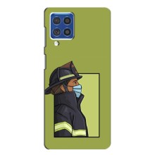 Силиконовый бампер (Работники) на Samsung Galaxy F62 – Пожарник