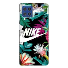 Силіконовый Чохол на Samsung Galaxy F62 з картинкою НАЙК – Квітковий Nike