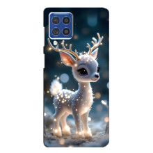 Яркий чехол для Samsung Galaxy F62 с Зимними Оленятами – Блистающий оленёнок