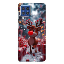 Яркий чехол для Samsung Galaxy F62 с Зимними Оленятами – Олень среди подарков