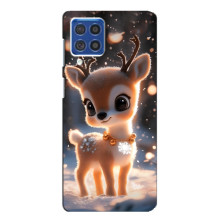 Яркий чехол для Samsung Galaxy F62 с Зимними Оленятами – Оленёнок