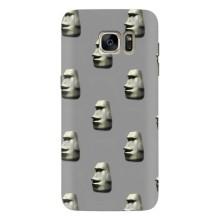 Бампер с принтом Мемы для Samsung Galaxy S7 Еdge / G935 – Каменное лицо