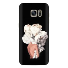 Чехлы (ART) Цветы на Samsung Galaxy S7 Еdge / G935 (VPrint) (Белые цветы)