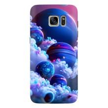 Чехлы КОСМОС для Samsung Galaxy S7 Еdge / G935 – Синие планеты