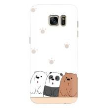 Чехлы с изображением разных животных для Samsung Galaxy S7 Еdge / G935 (Удивленные медвеженки)