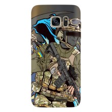 Чехлы с картинкой ЗСУ для Samsung Galaxy S7 Еdge / G935 (AlphaPrint) (Воин ВСУ)