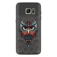 Чехлы с принтом СОВЫ для Samsung Galaxy S7 Еdge / G935 – Сова на сером